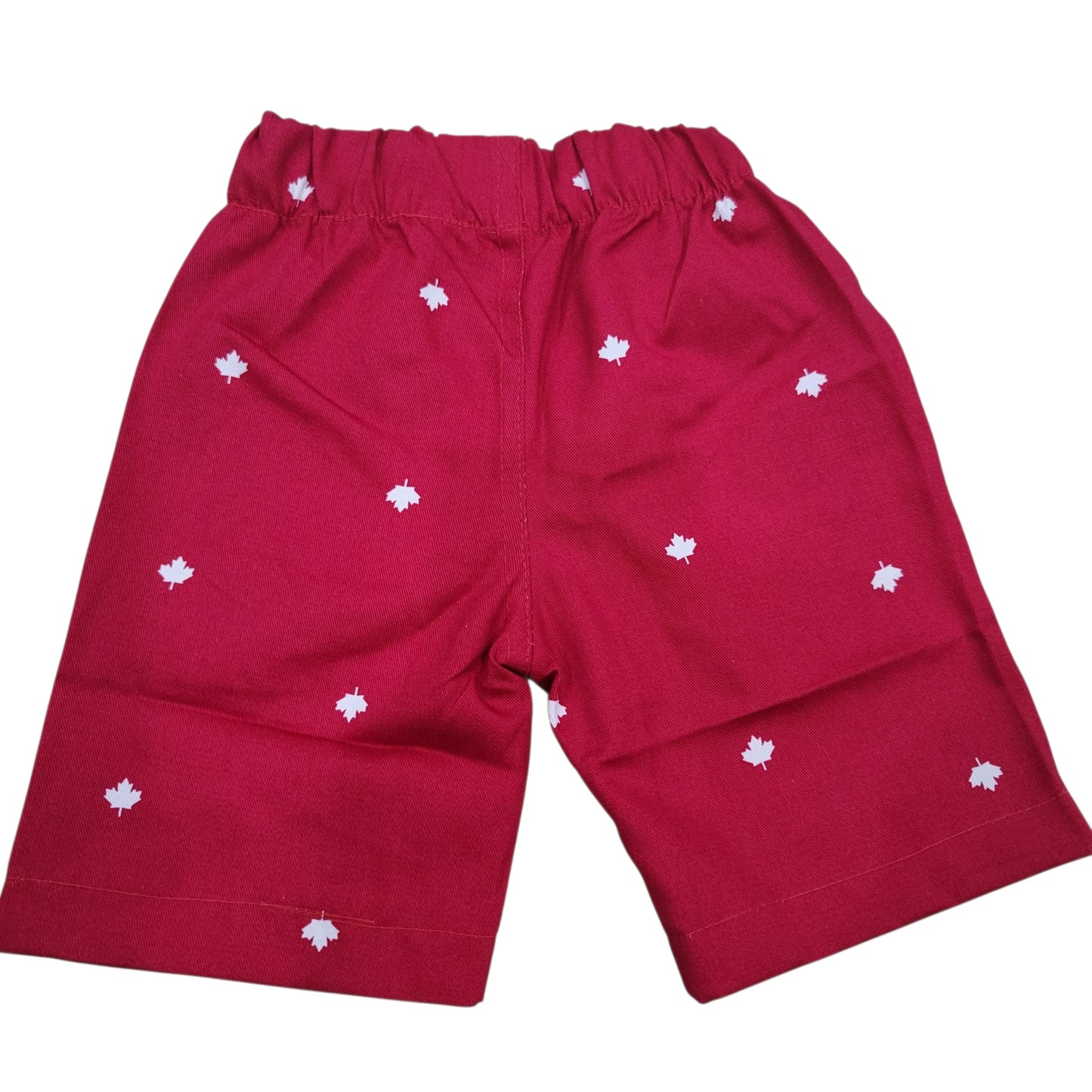 Maple Leaf Print Red Short