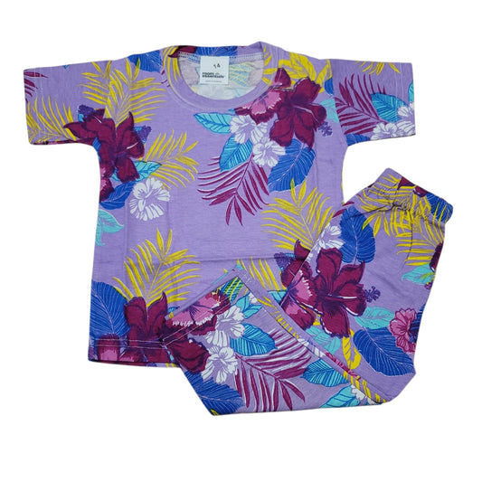 Girls floral Print Night Suit (soft cotton)