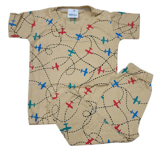 Aeroplane Print Night Suit (soft cotton)