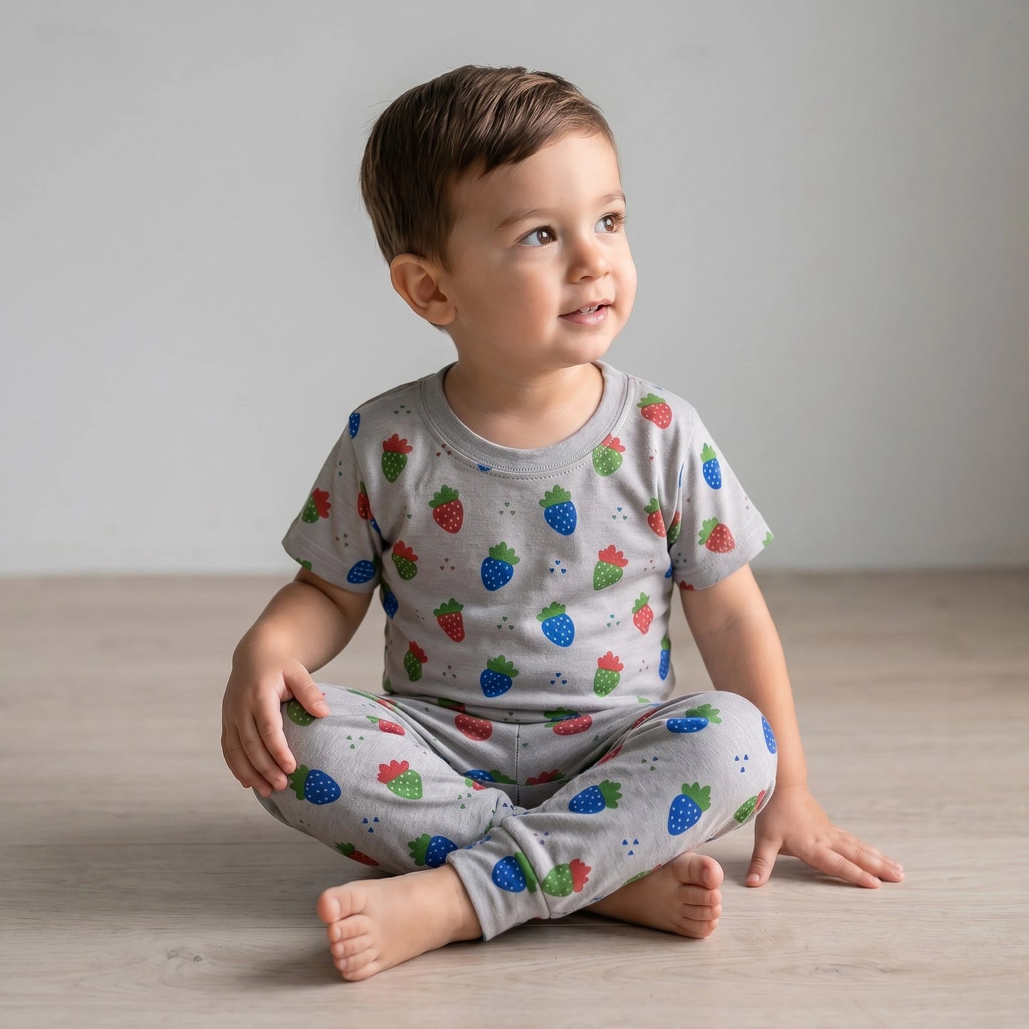 Strawberry Print Night Suit (soft cotton)