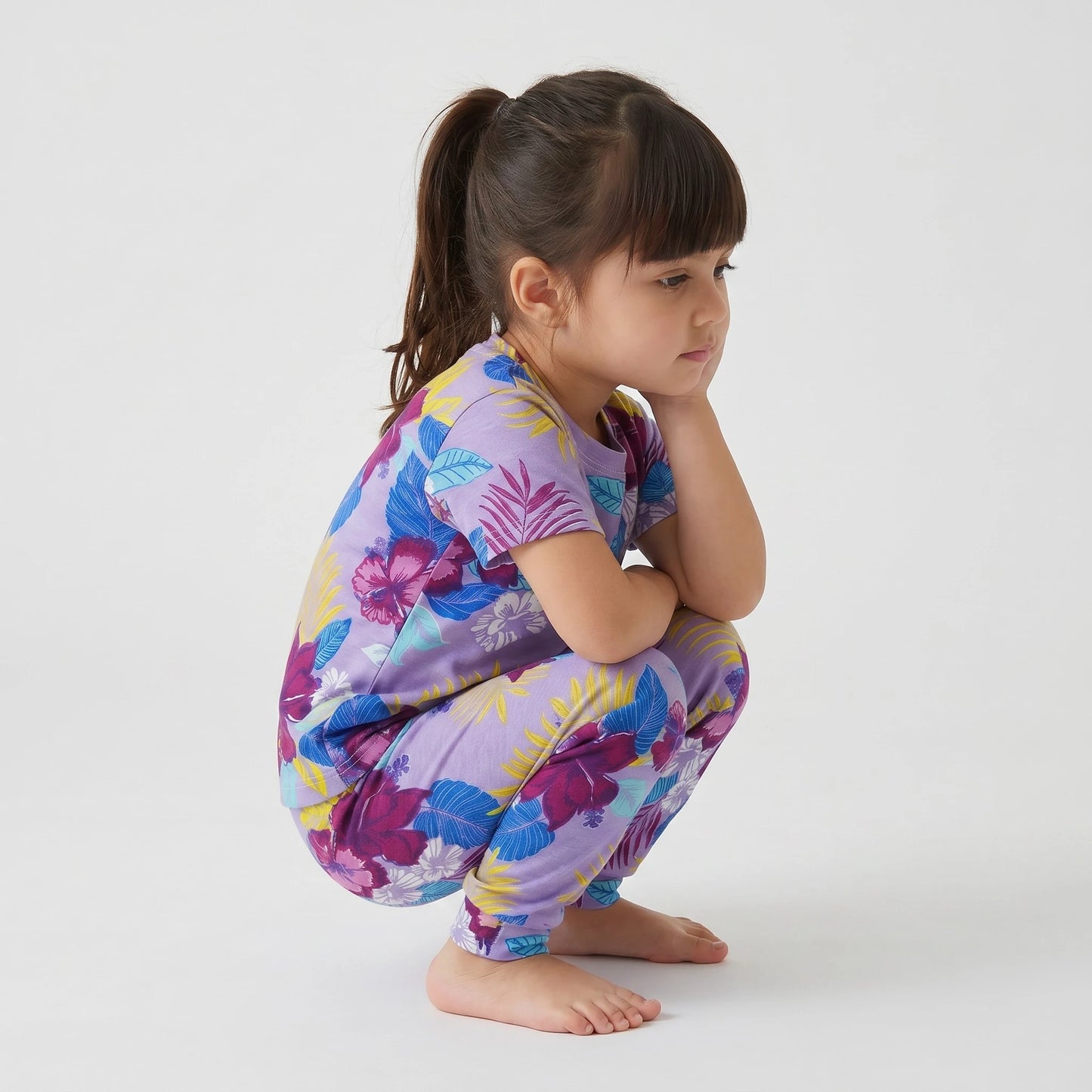 Girls floral Print Night Suit (soft cotton)