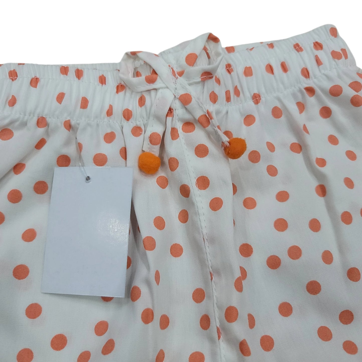 Orange-Dot Ball-Lace Short