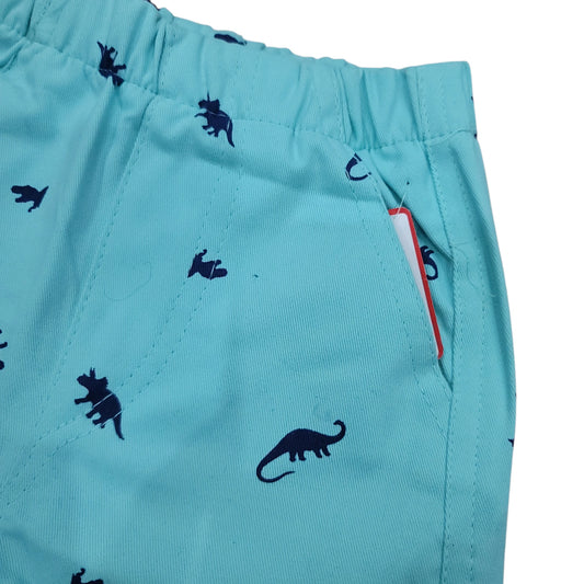 Dino Print Blue Short