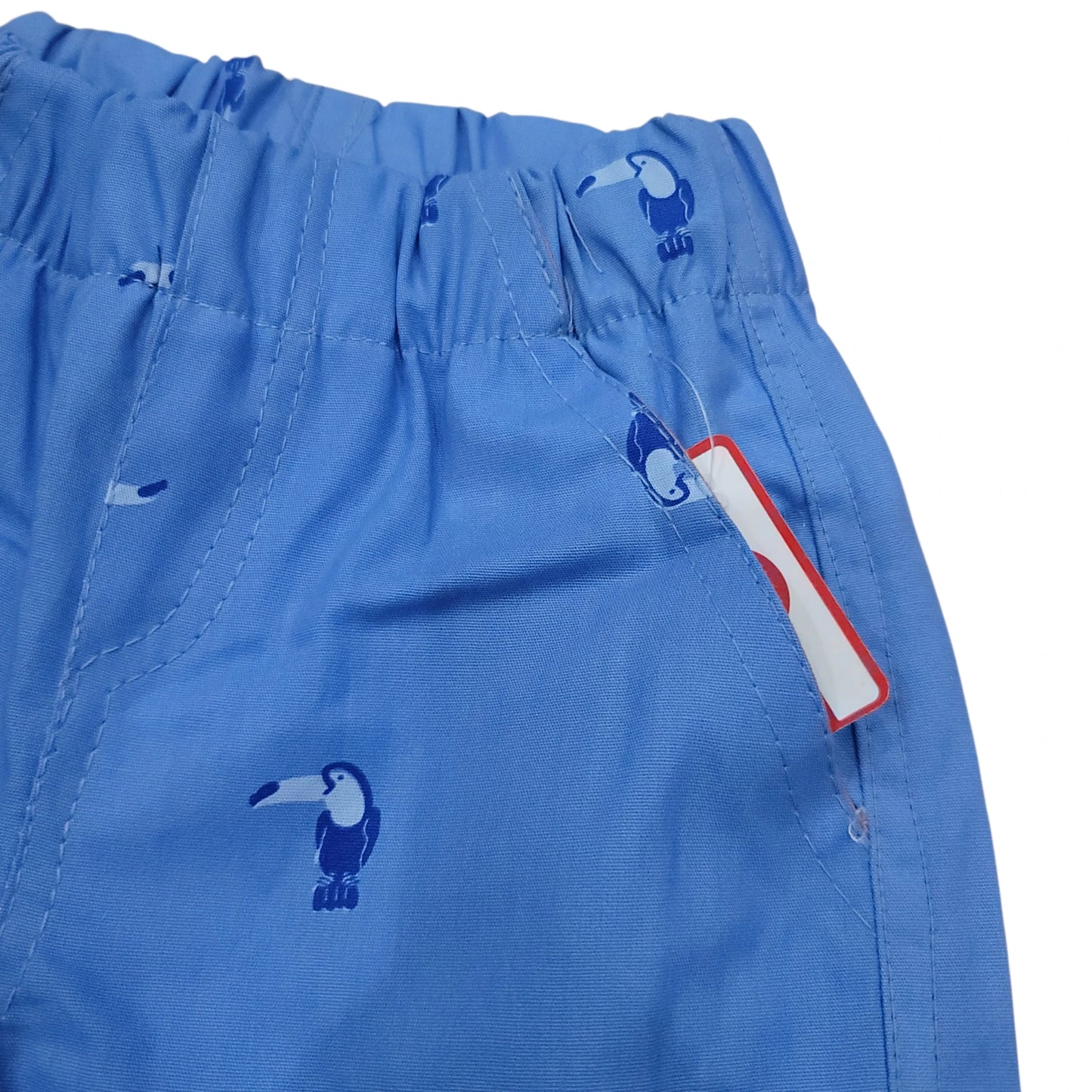 Toucan Bird Print Blue Short