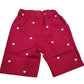 Maple Leaf Print Red Short