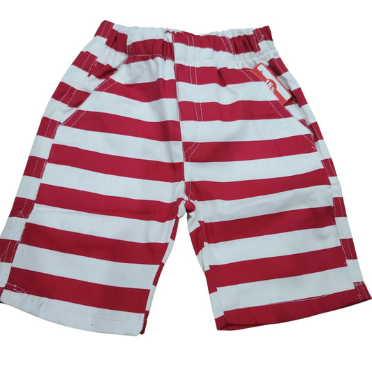 Red & White Stripe Short