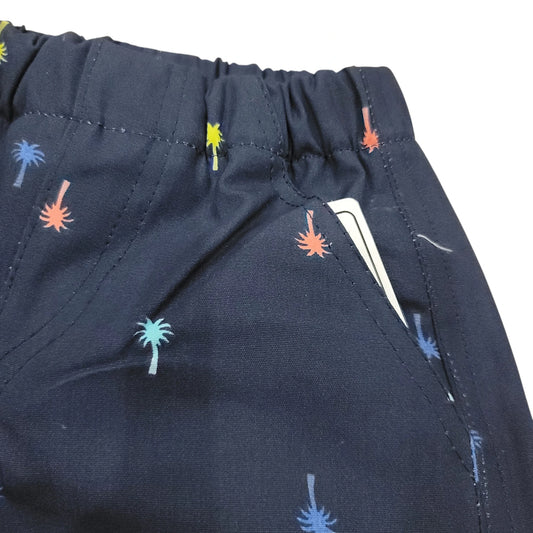 Tree print D.Blue Short