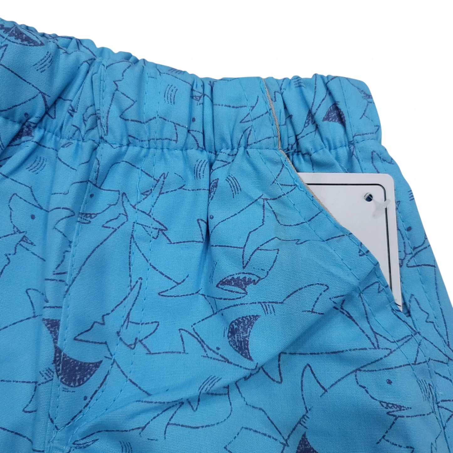 Shark Print Blue Short