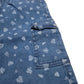 Girls Heart Print Wide Leg Cargo Denim