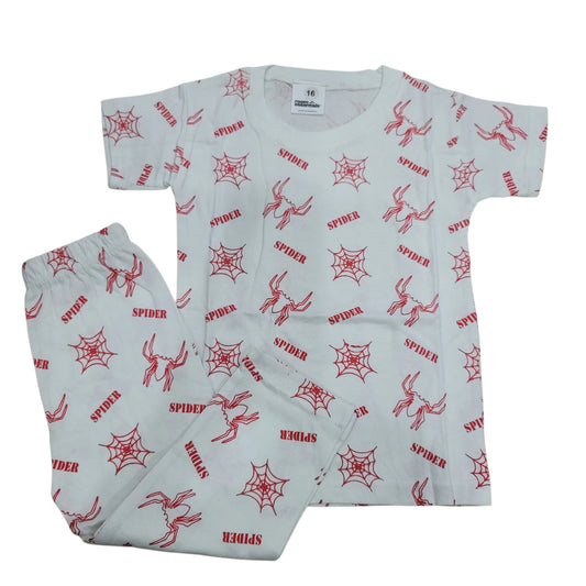 Spider Print Night Suit (soft cotton)
