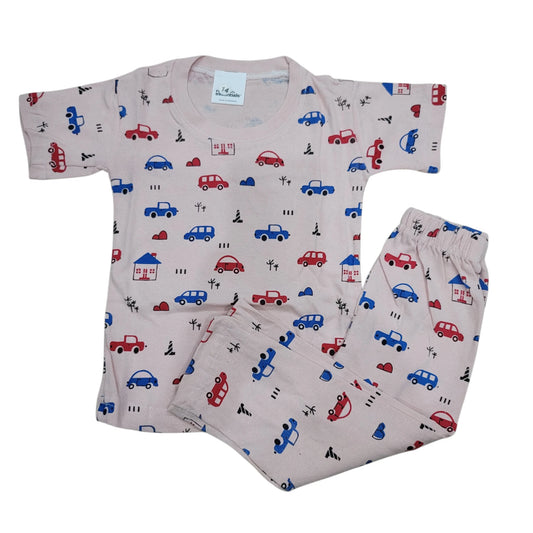 Car Print Night Suit (soft cotton)