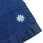 Sun-flower & Heart Emb. Girls Denim Short