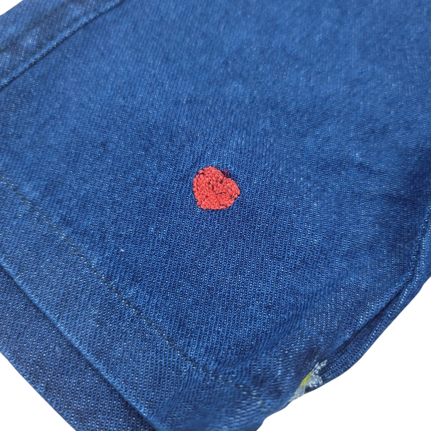 Sun-flower & Heart Emb. Girls Denim Short