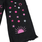 Flower Emb. wide Leg Pant