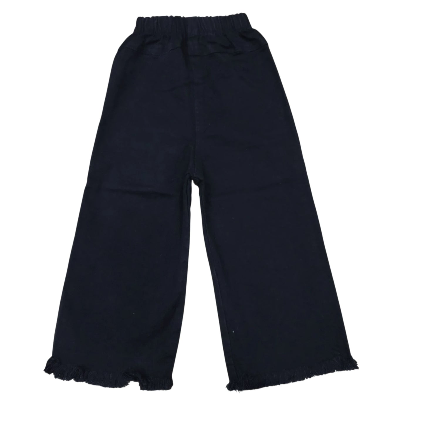 Flower Emb. wide Leg Pant