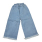 Flower Emb. wide Leg Pant