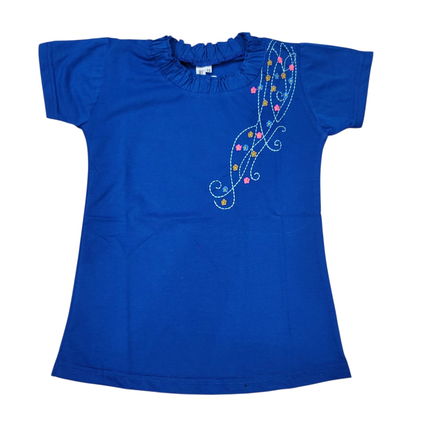 Flower Emb. Girls T.shirt