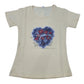 Heart DTF with Stone Girls T.shirt