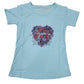 Heart DTF with Stone Girls T.shirt