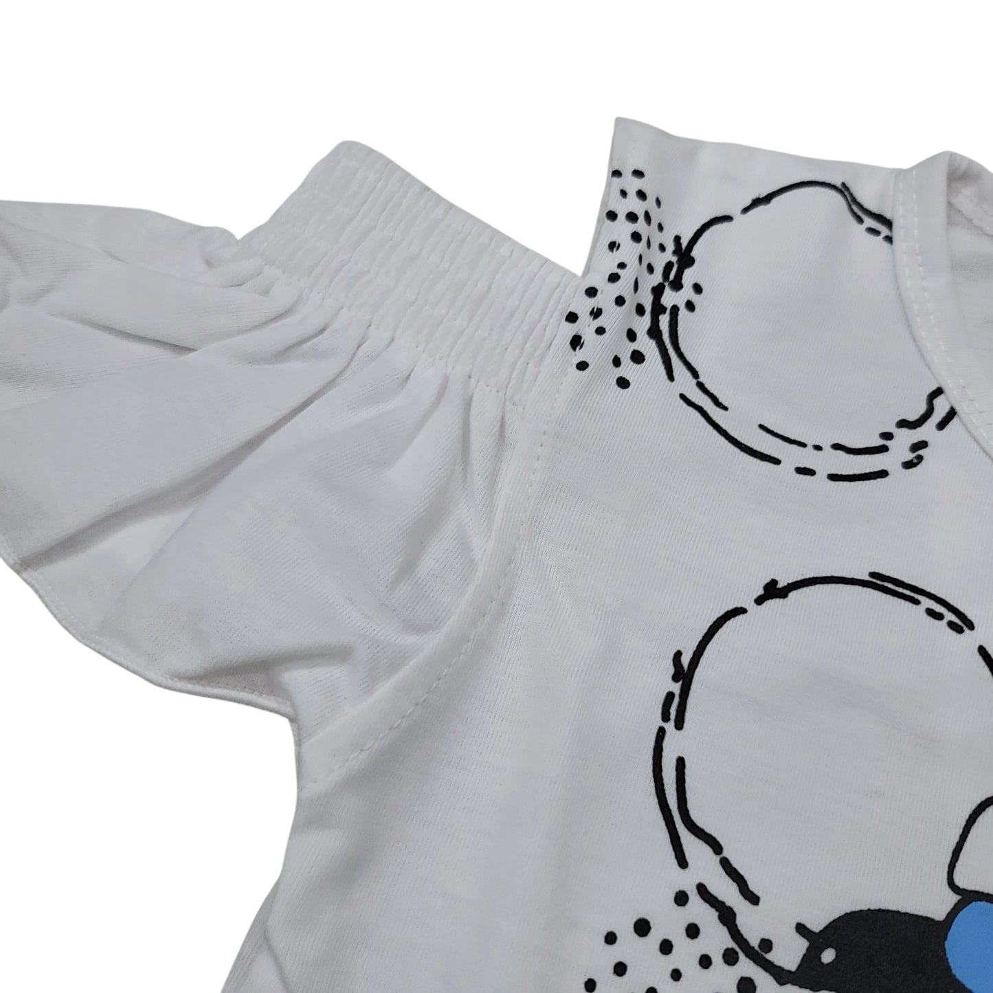 Cut Sleeves Duck print Girls T.shirt