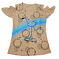 Cut Sleeves Duck print Girls T.shirt