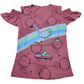 Cut Sleeves Duck print Girls T.shirt