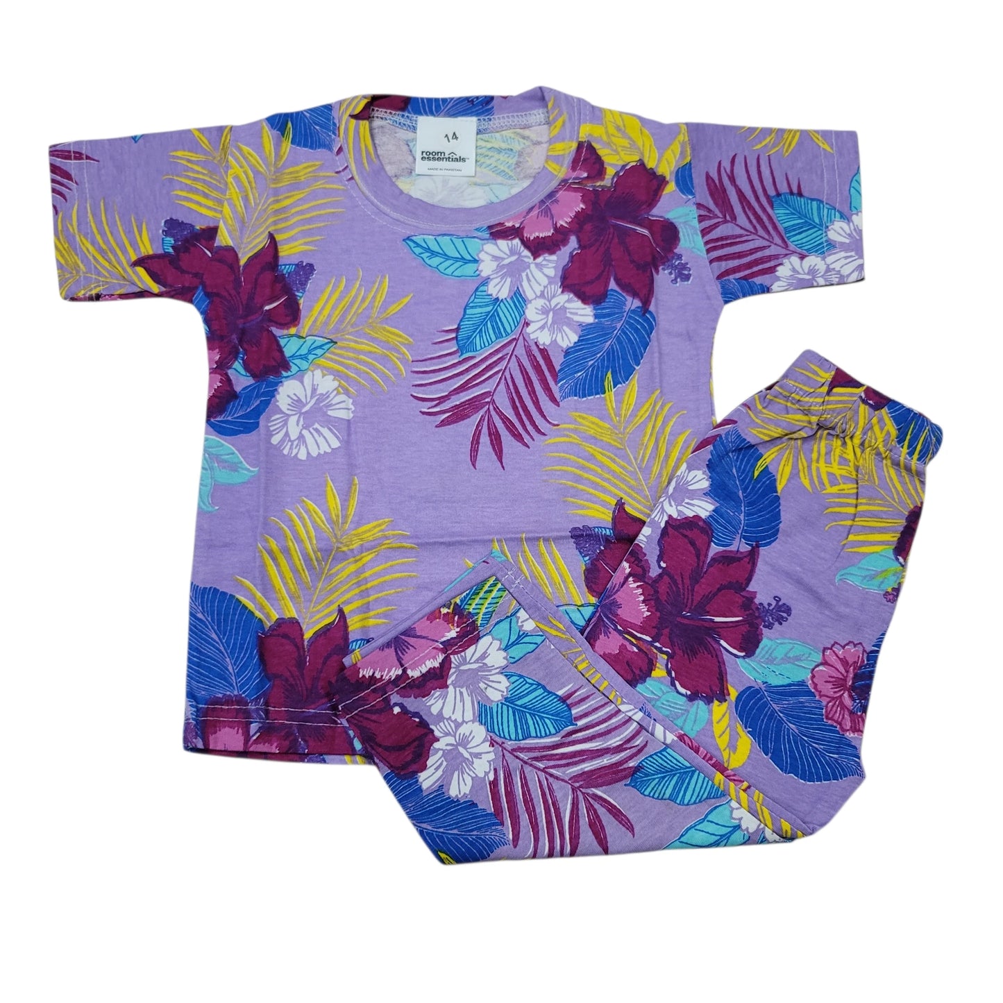 Girls floral Print Night Suit (soft cotton)