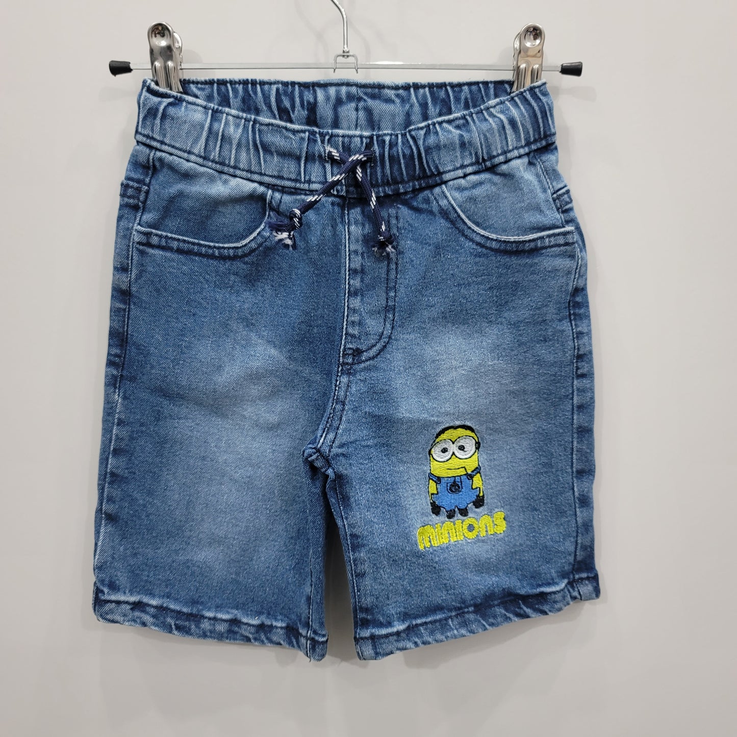 Minion Embroidery Denim Boys Shorts