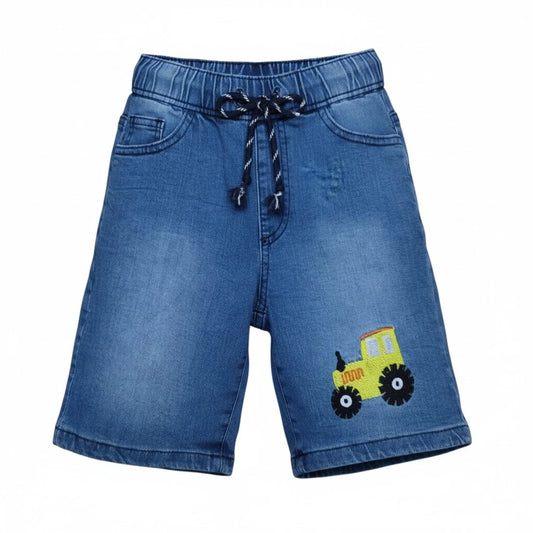 Car Emb. Denim Boys Short