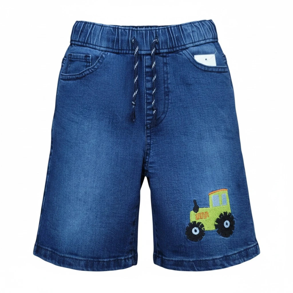 Car Emb. Denim Boys Short