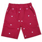 Maple Leaf Print Red Short