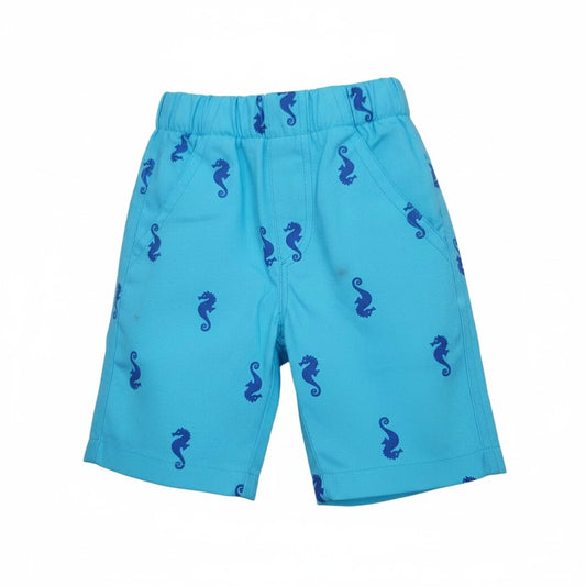 Sea-Horse Print Blue Short
