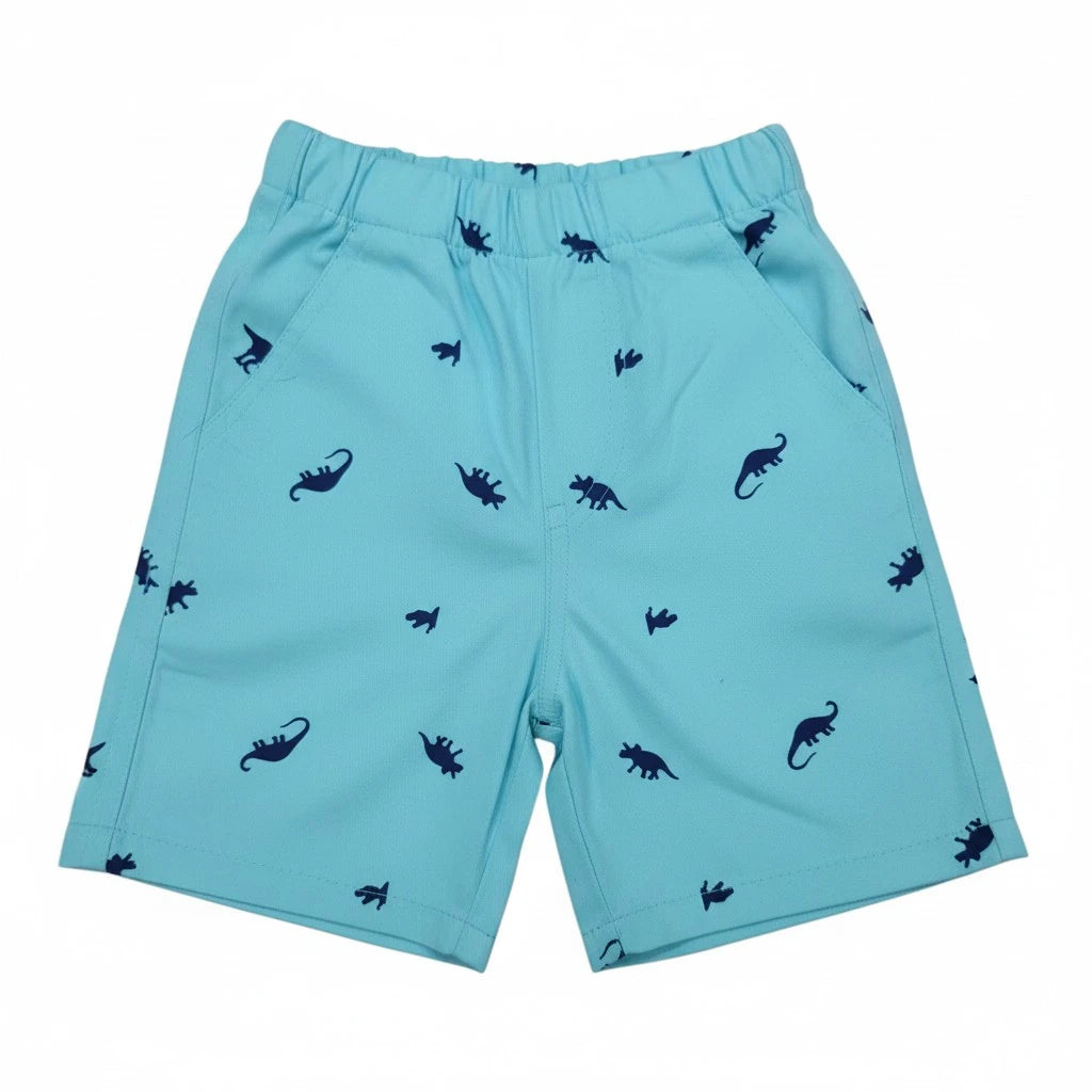 Dino Print Blue Short