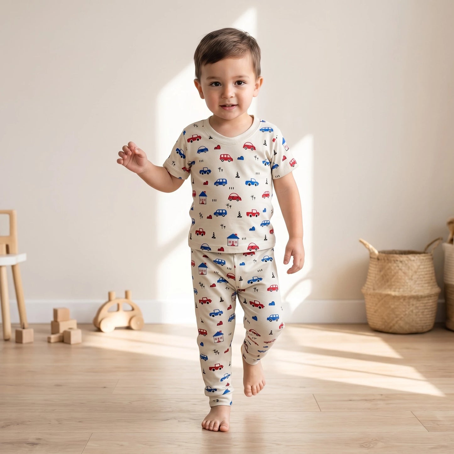 Car Print Night Suit (soft cotton)