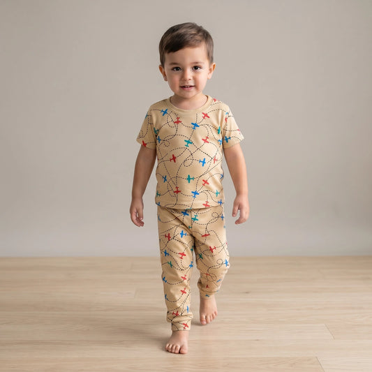 Aeroplane Print Night Suit (soft cotton)