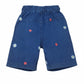 Sun-flower & Heart Emb. Girls Denim Short